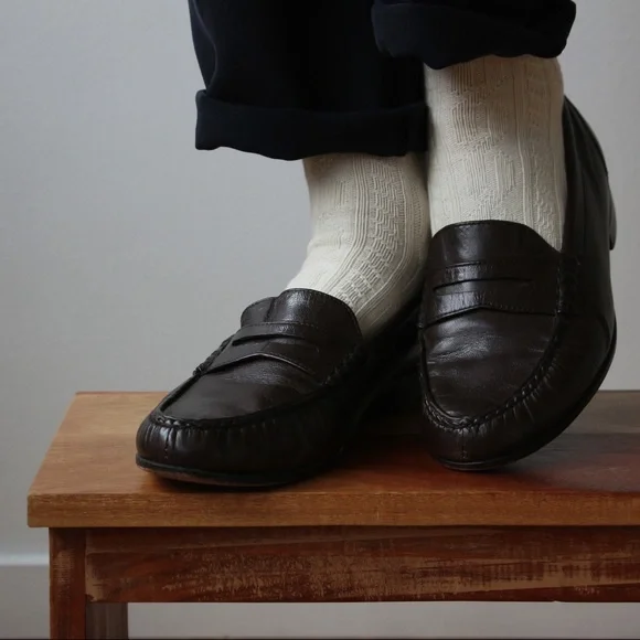 [Sold] Vintage 1970’s Celine Mahogany Leather Loafers - Picture 2 of 8